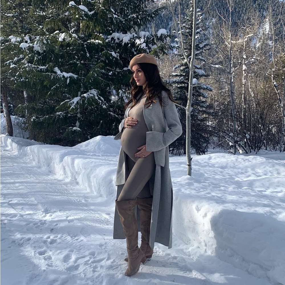 NWT Gigi Grey Maternity Onesie X Bumpsuit